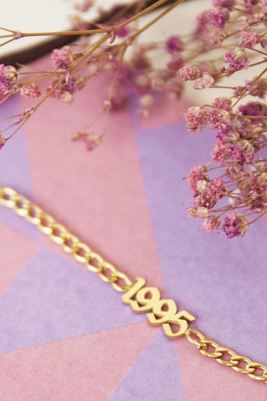 Bracelet Happy Year Of Birth - 1985 Couleur or Acier inoxydable h5 Image2